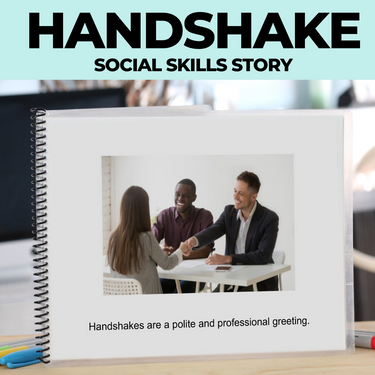 Social Skills Story: Handshake: Editable (Printable PDF ) Job Skills - AdaptEd4SpecialEd